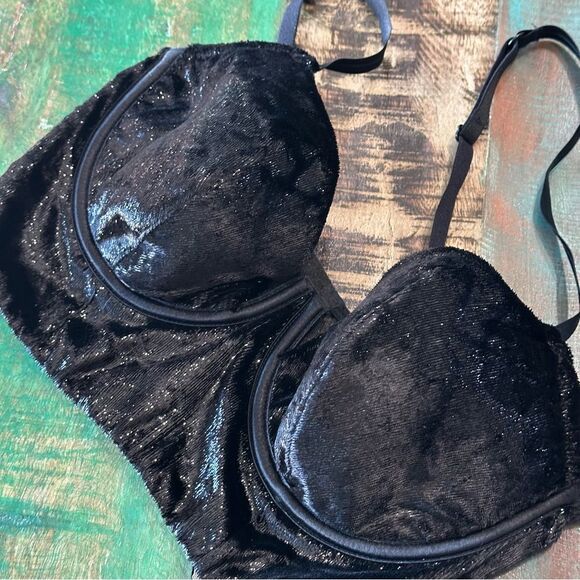 Victoria’s Secret 34C Bra Very Sexy Balconet Sparkle Sequin Unlined Underwire - Picture 2 of 7